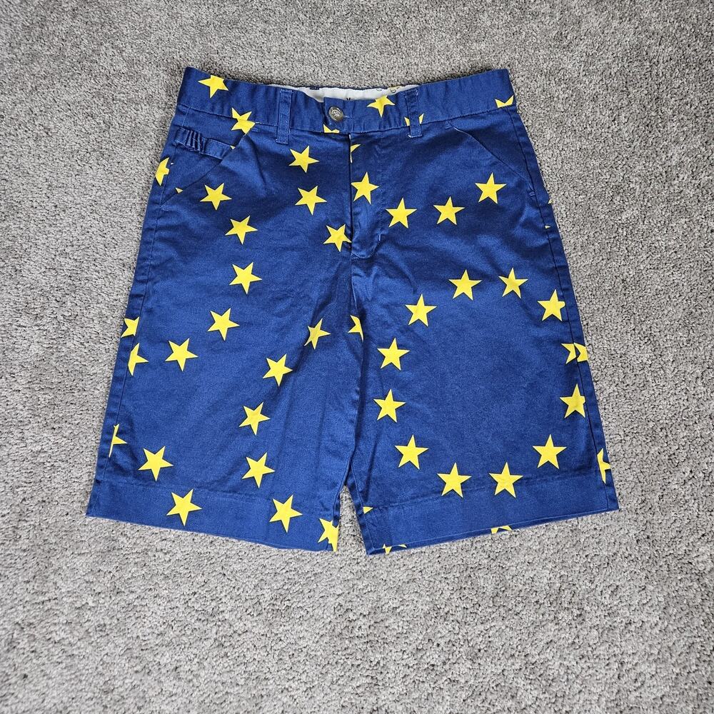 Royal & Awesome Golf Shorts Men's 30 Blue AOP Stars Loud Fun Casual Resortwear